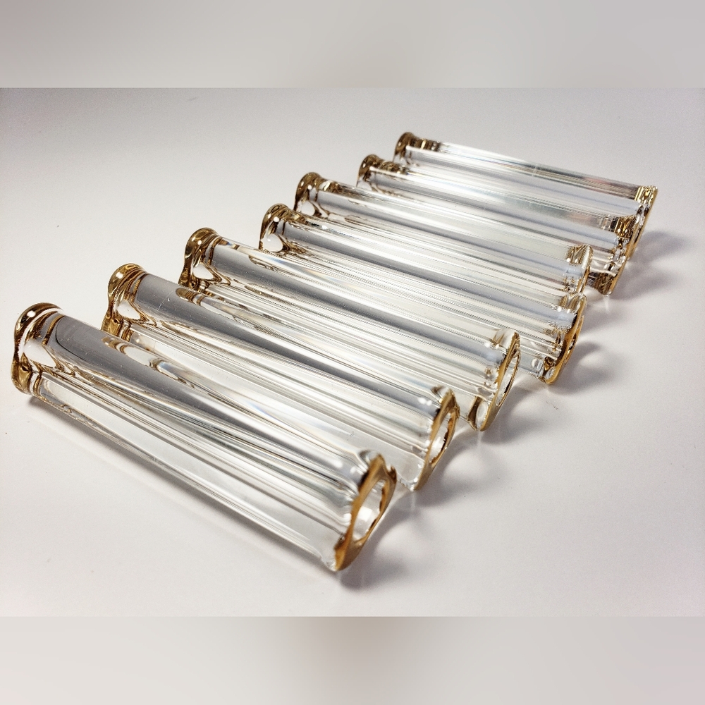 Elegant Gold-Trimmed Glass Tubes